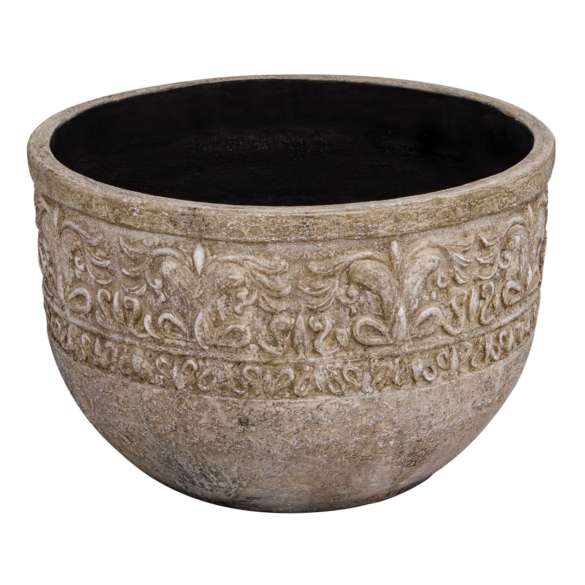 Regalia - Indoor-Outdoor Stone Planter - Brown