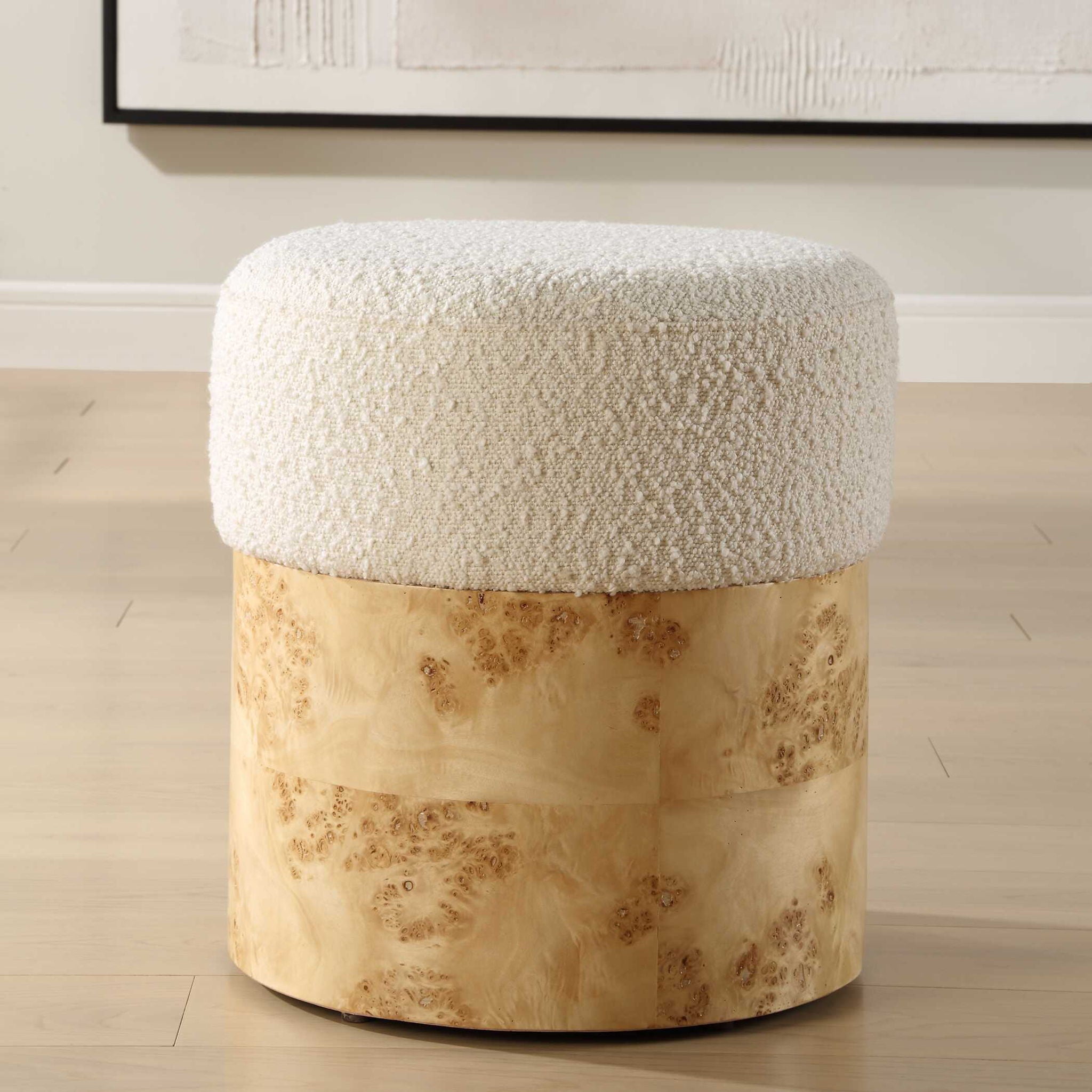 Swirls - Ottoman - Poplar Ivory
