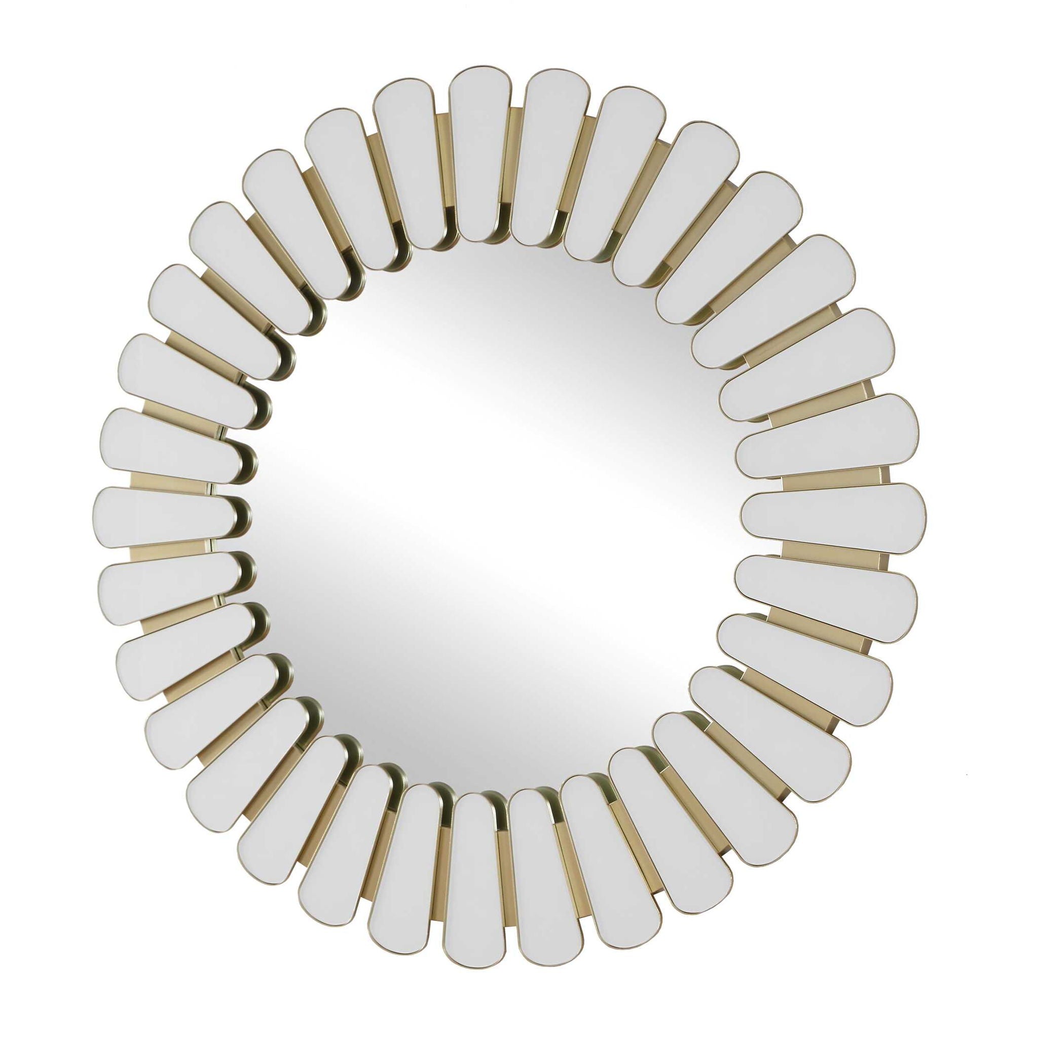 Miran - Glass Round Mirror - White