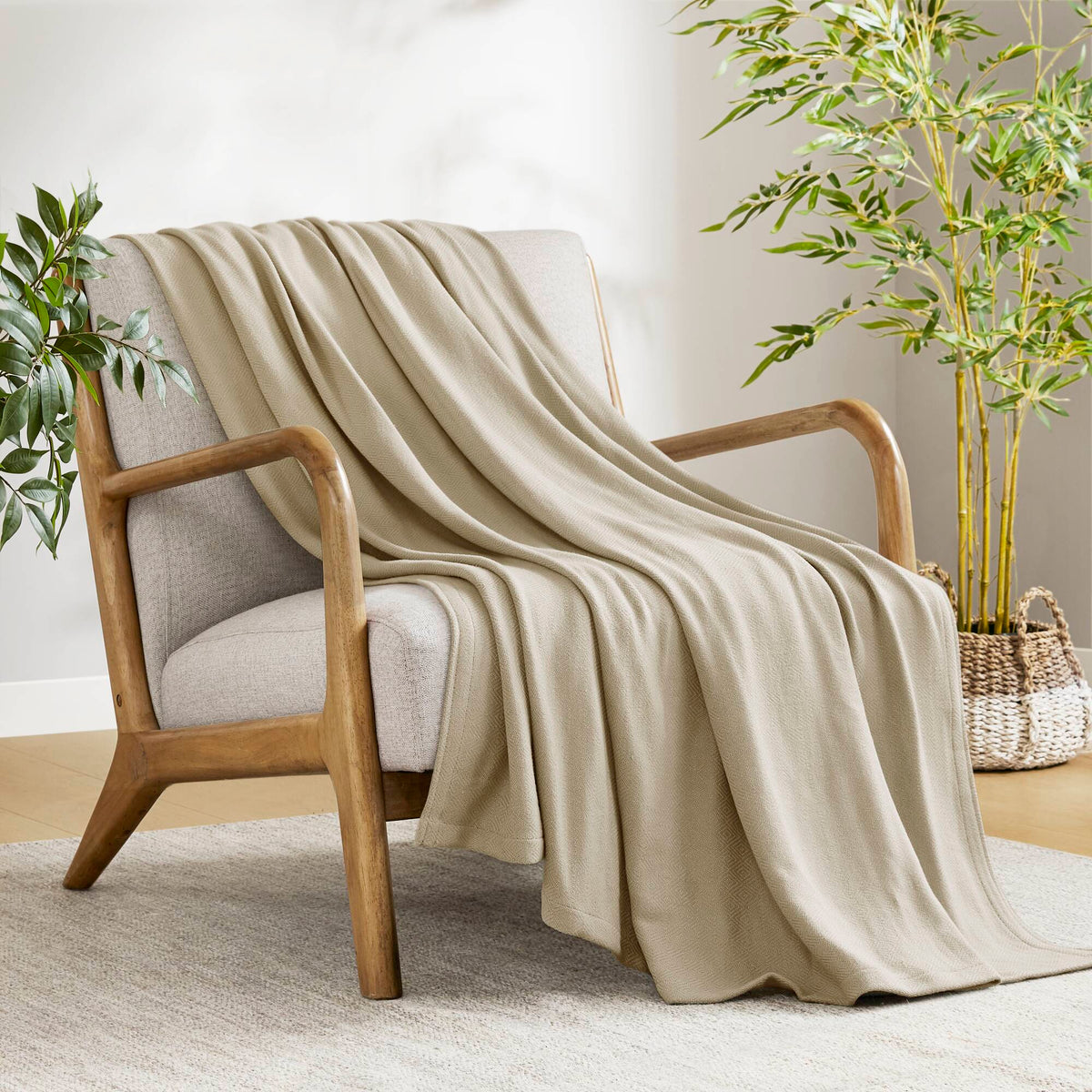 Bamboo Cotton - King Rayon From Blanket - Khaki