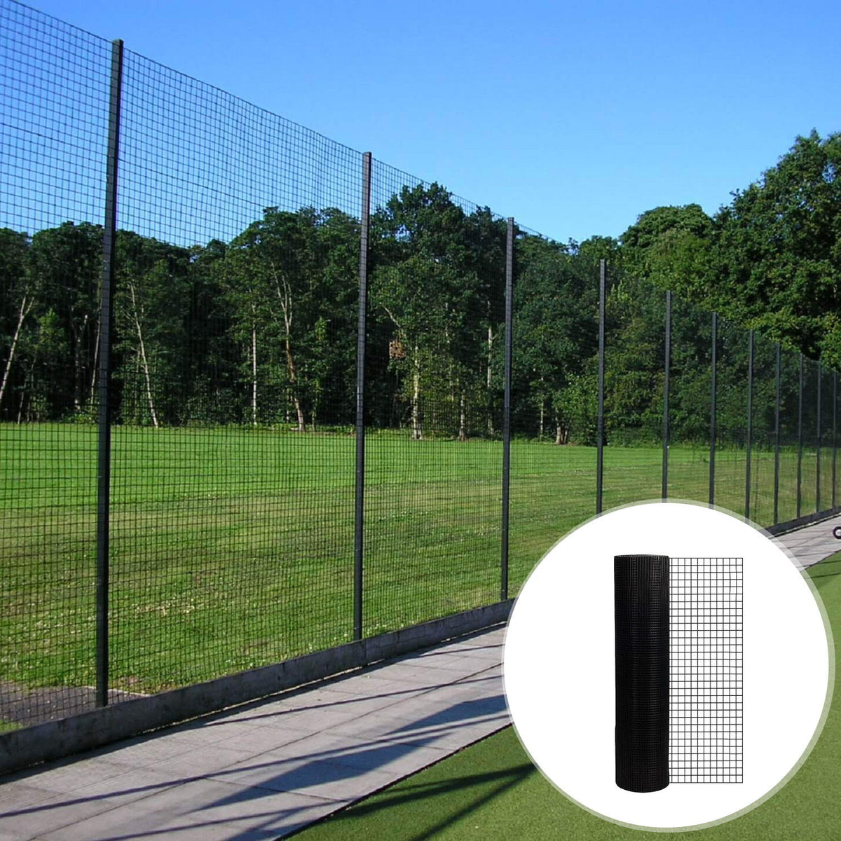 Vinyl Coated Hardware Cloth, 19 Gauge, For Poultry Cages And Home Improvement - Black