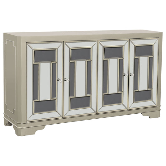 Adriane - 4 Door Accent Cabinet - Champagne