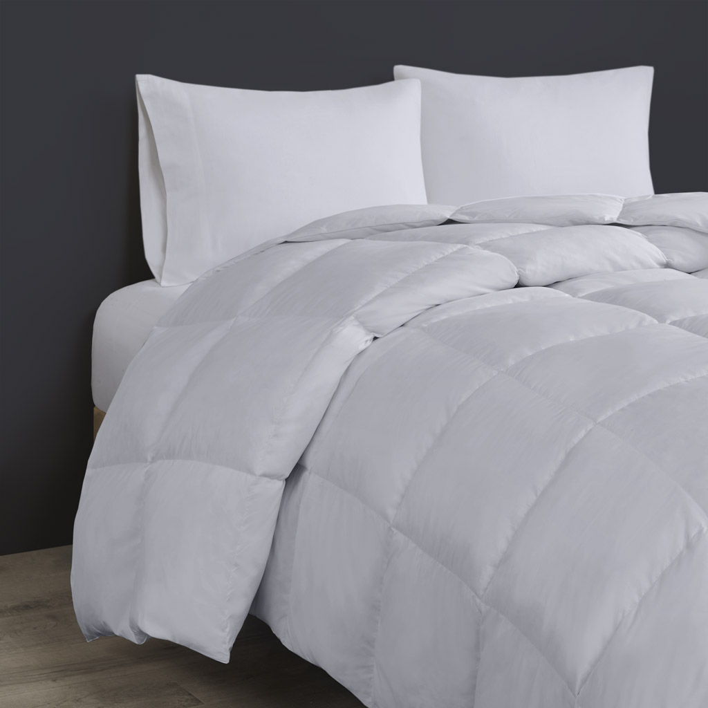Heavy Warmth - Goose Feather and Down Oversize Comforter - Light Gray