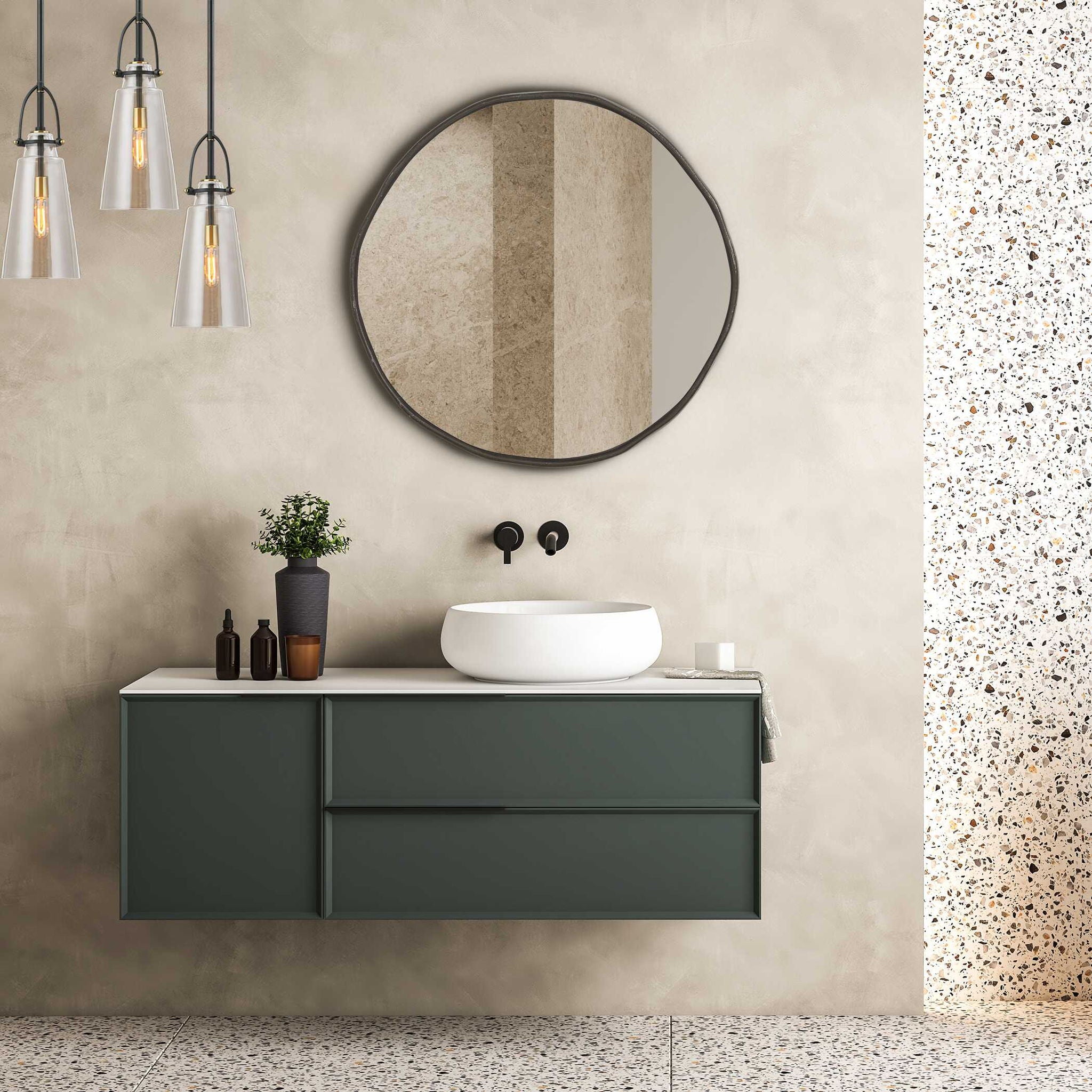 Lowen - Round Mirror - Bronze