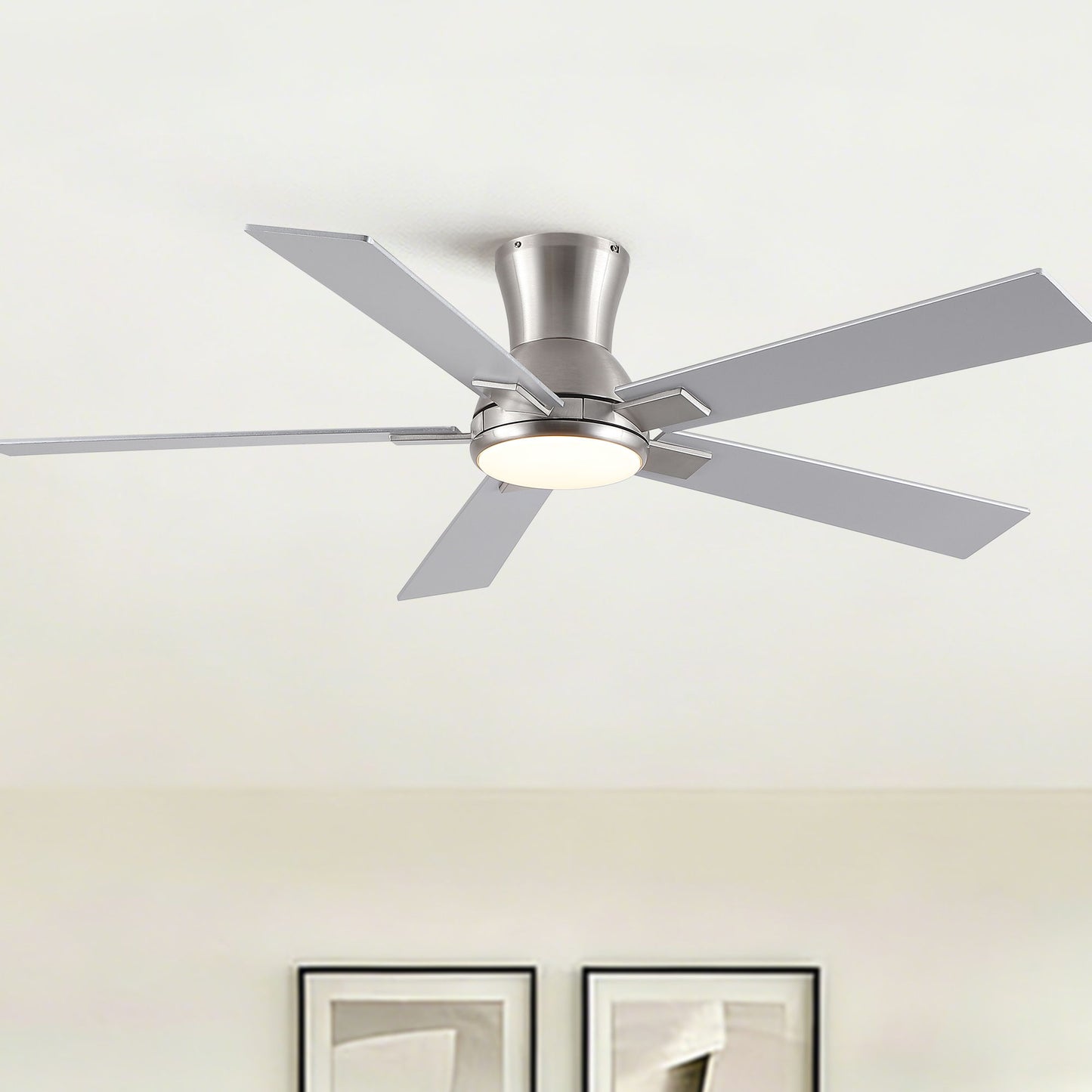 Reversible Quiet Motor Ceiling Fan Light With ABS Blades