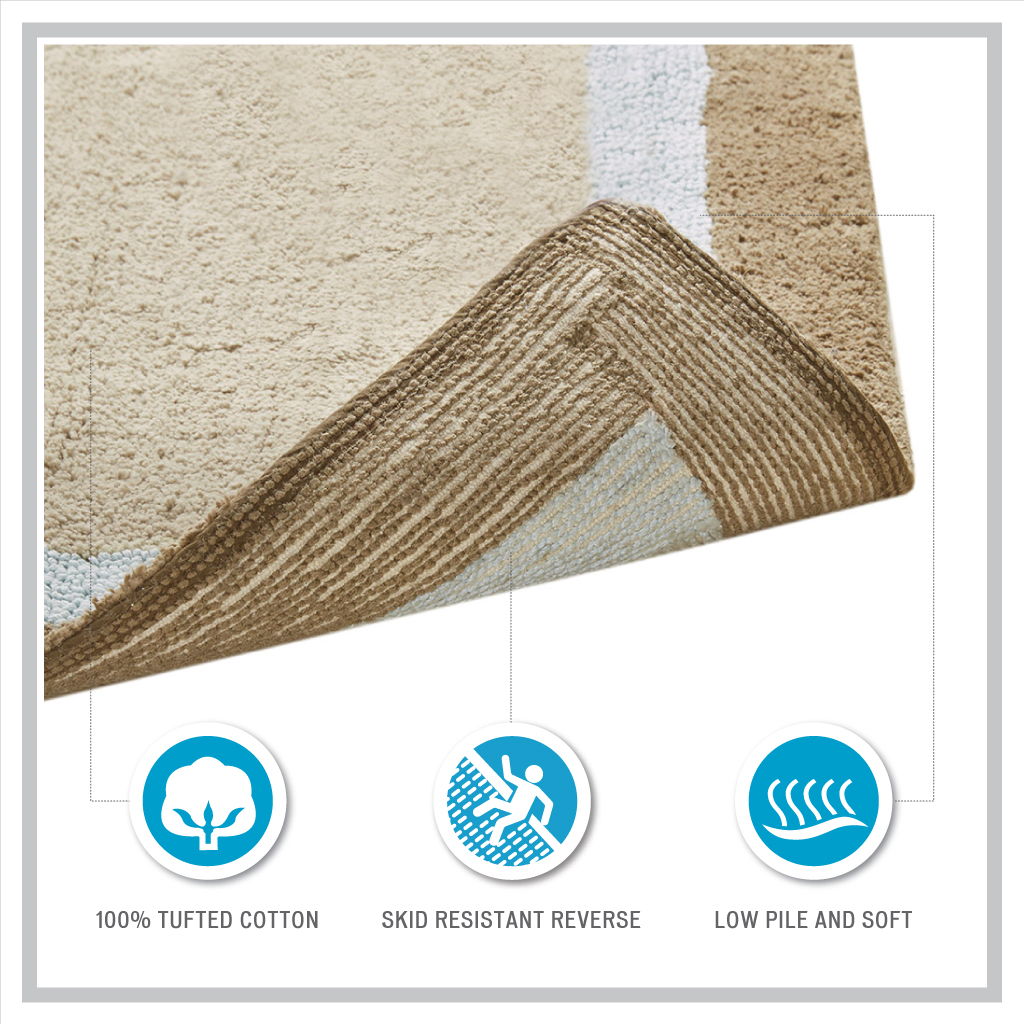 Amherst - 27" x 45"Tufted Bath Rug - Blue