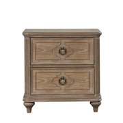 1 Piece Nightstand, Bedside Table With USB A And USB C Ports - Oak / Rustic