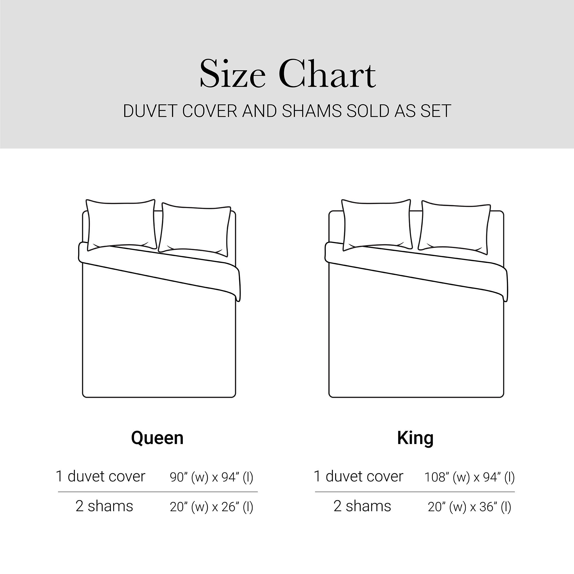 Linen Blend - King/California King Duvet Cover Set - White/Gray