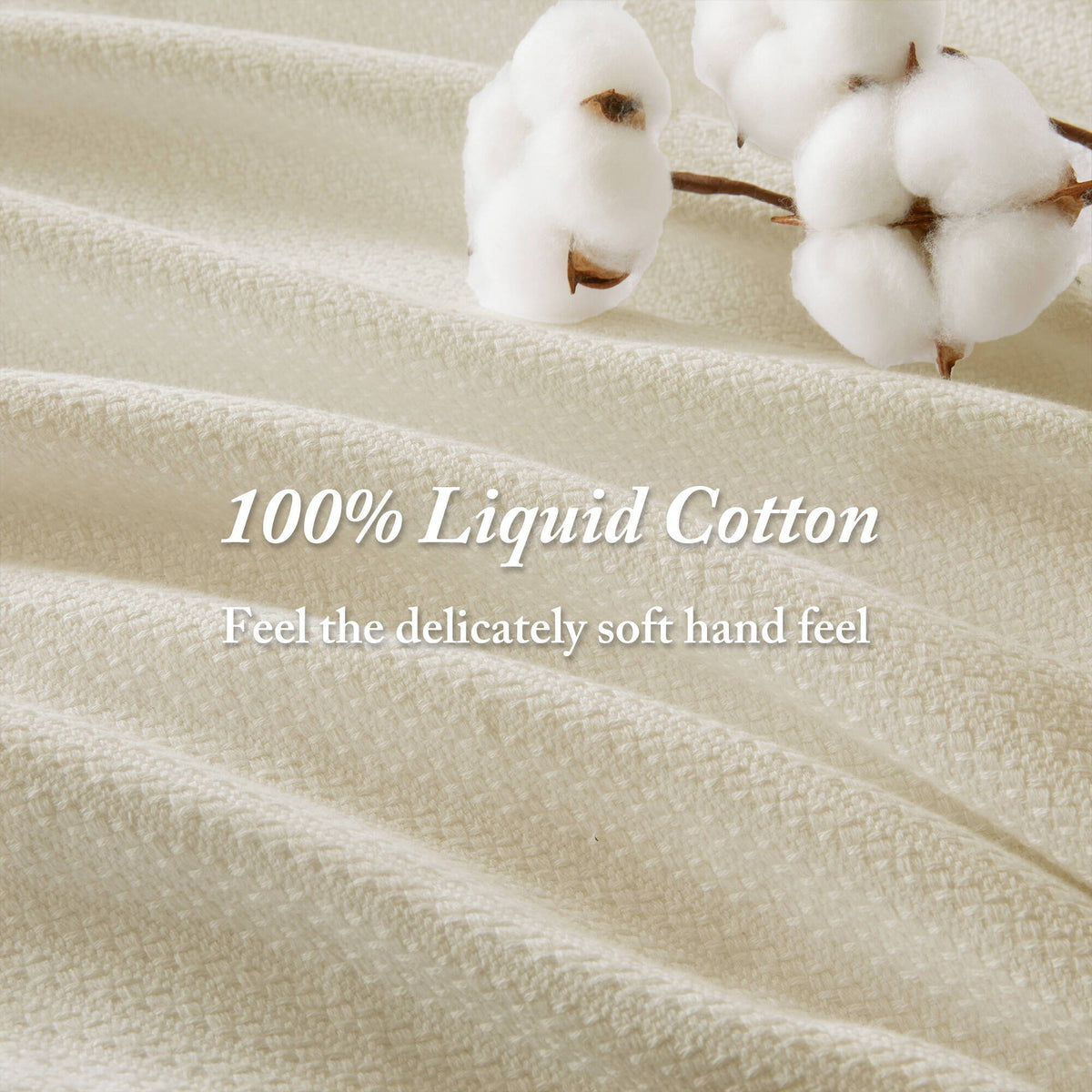 Liquid Cotton - Blanket - Ivory
