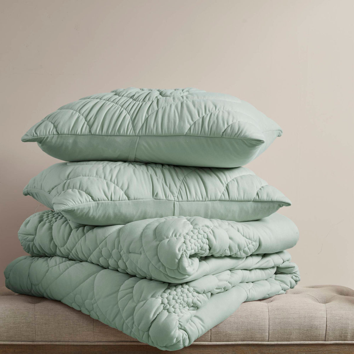 Elise - Twin Comforter Set - Sage
