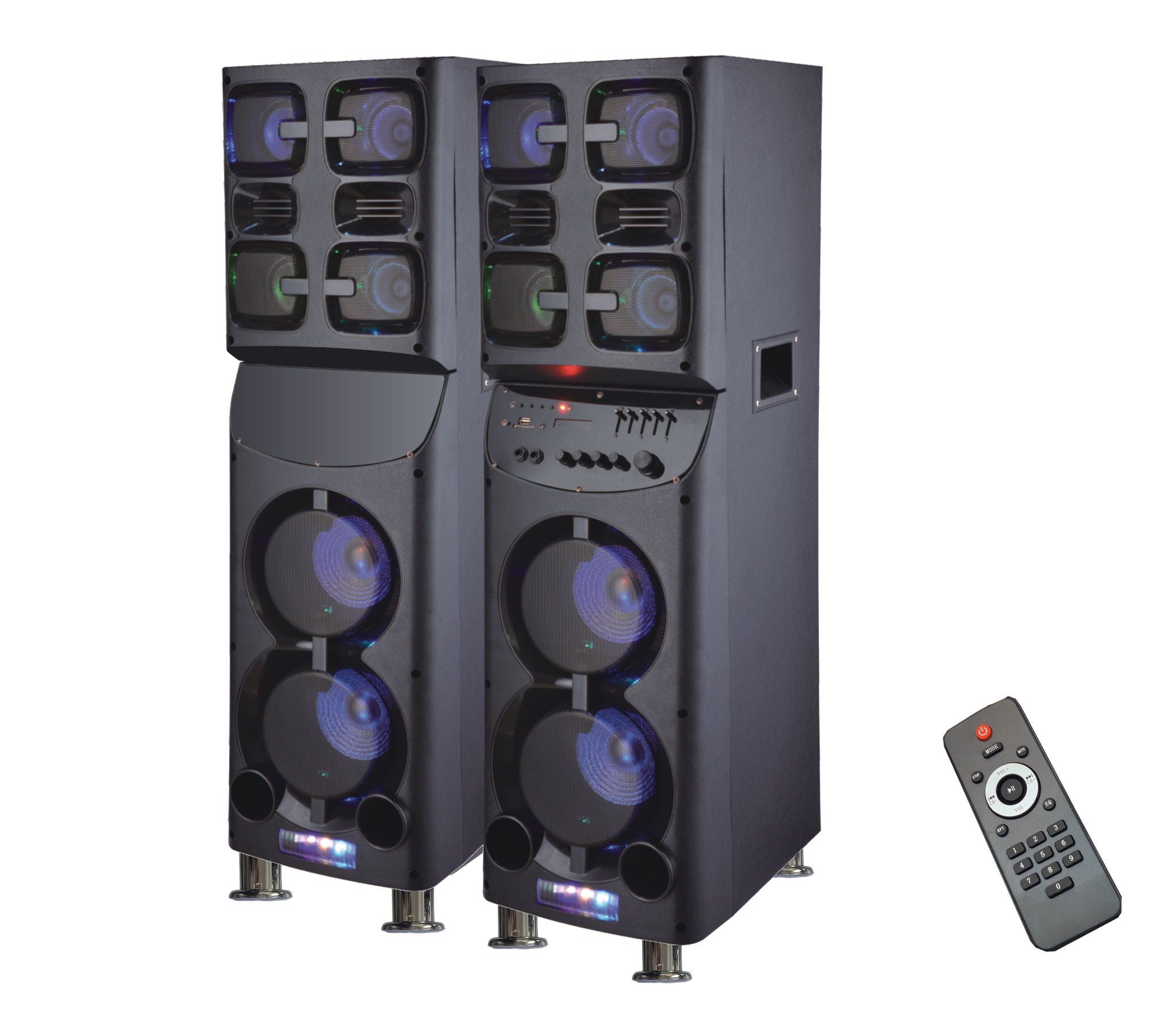 Pair Of Bluetooth Speakers 3000 Watts - Dark Gray