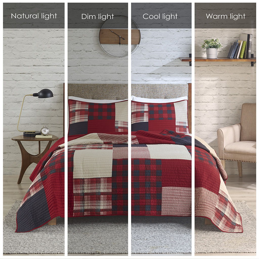 Sunset - Oversized Coverlet Mini Set - Red
