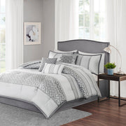 Bennett - Queen Piece Comforter (Set of 7) - Gray