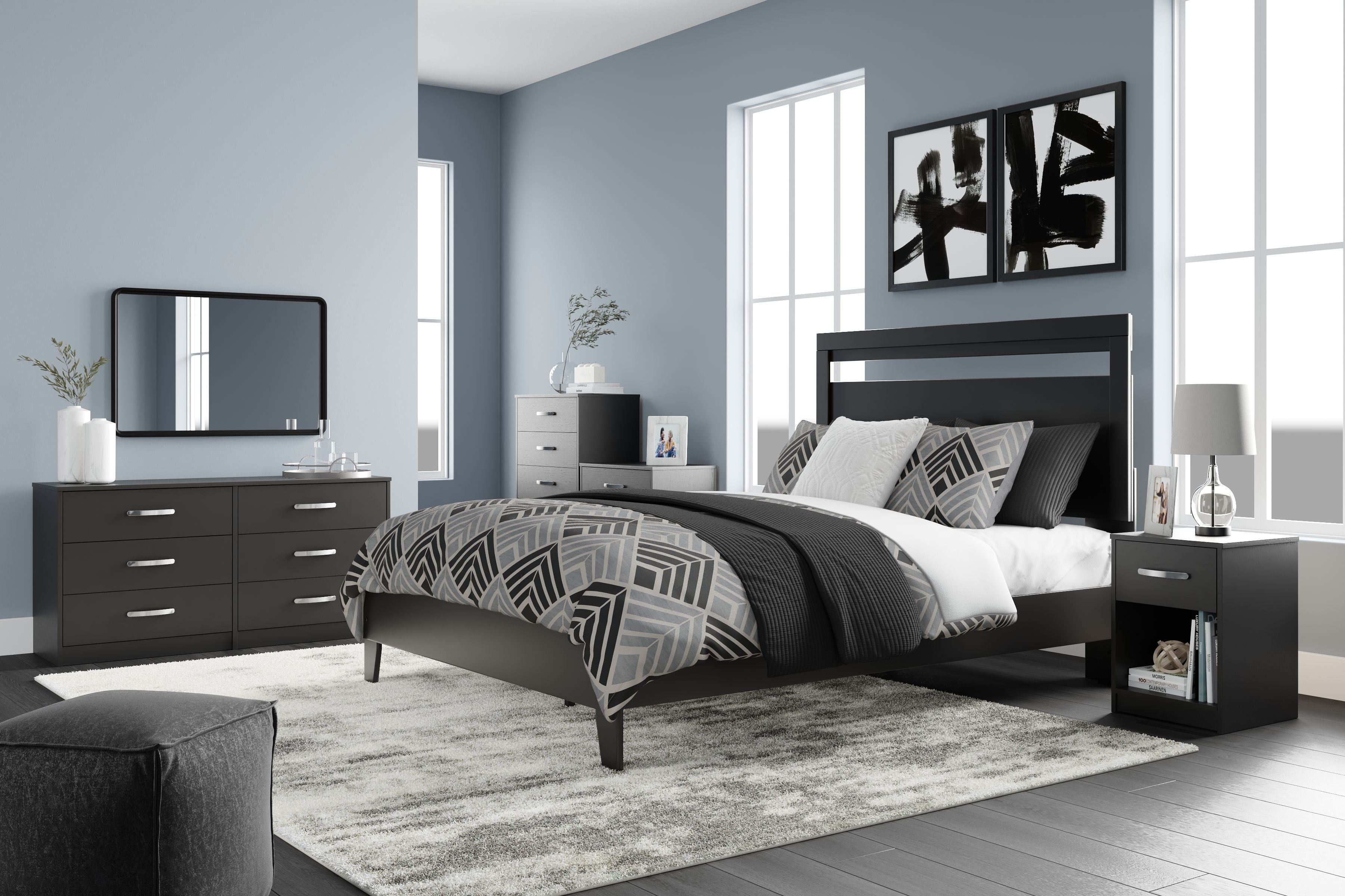 Finch - Six Drawer Dresser - Black