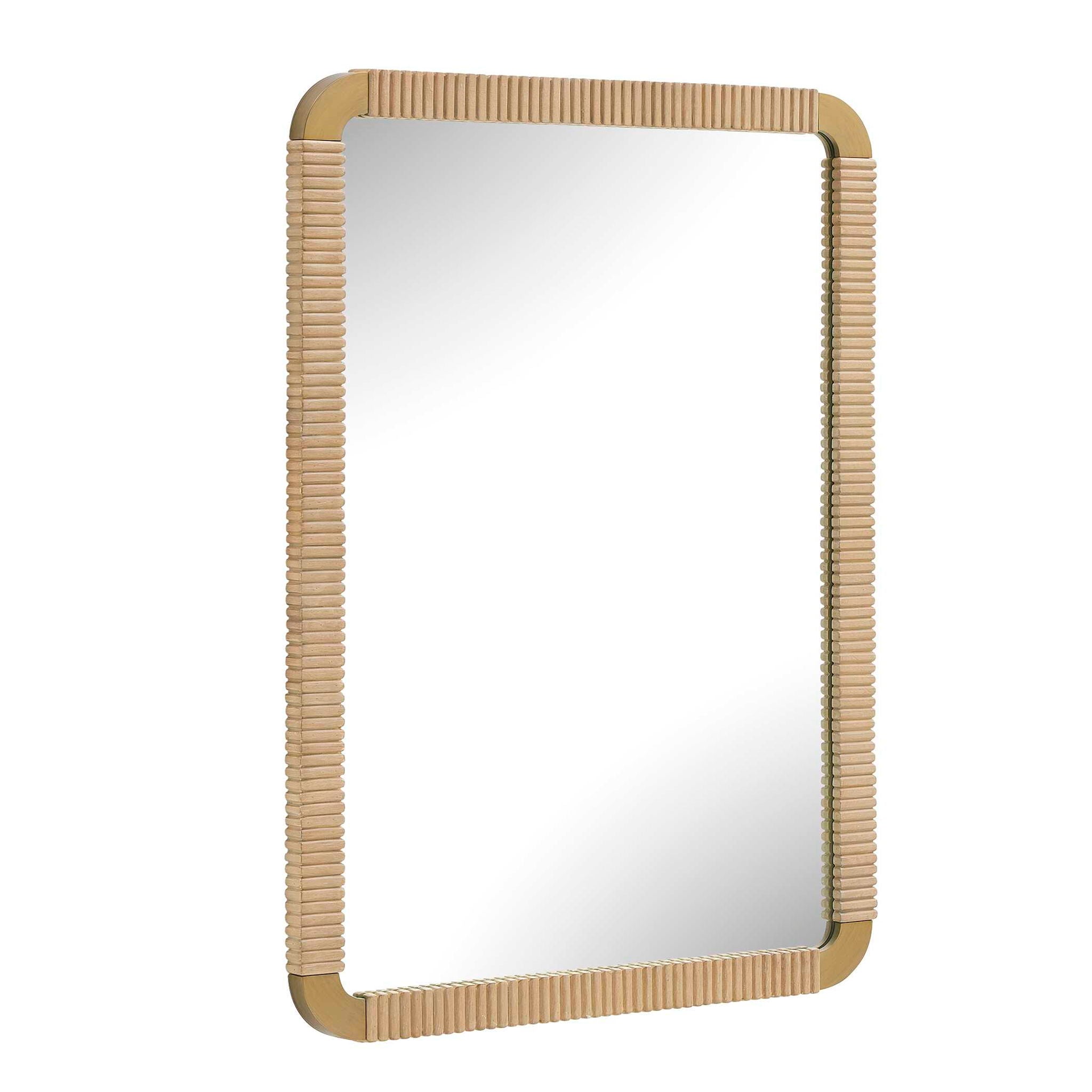 Heinrich - Wood Mirror - Brass / Gold / Woodtone