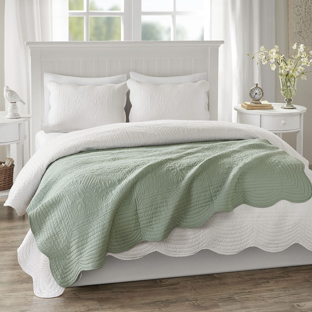 Tuscany - Oversized Quilted Throw - Seafoam
