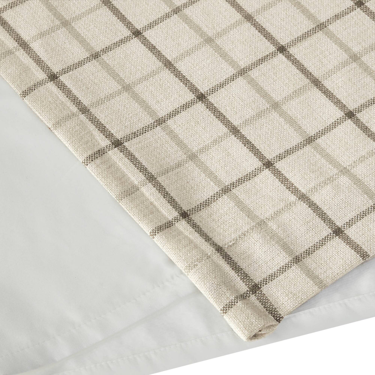 Anaheim - 84" Plaid Tab Top Panel - Natural