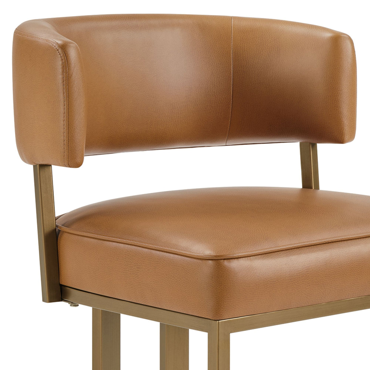 August - Upholstered Counter Stool - Brown