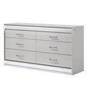 Glam - 6 Drawer Dresser & LED Lighting (Includes Dresser Only) - White