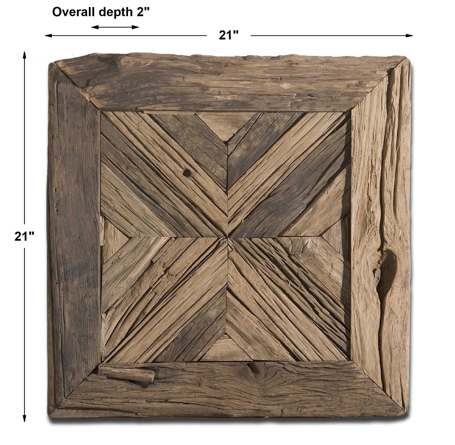Rennick - Reclaimed Wood Wall Art - Light Brown