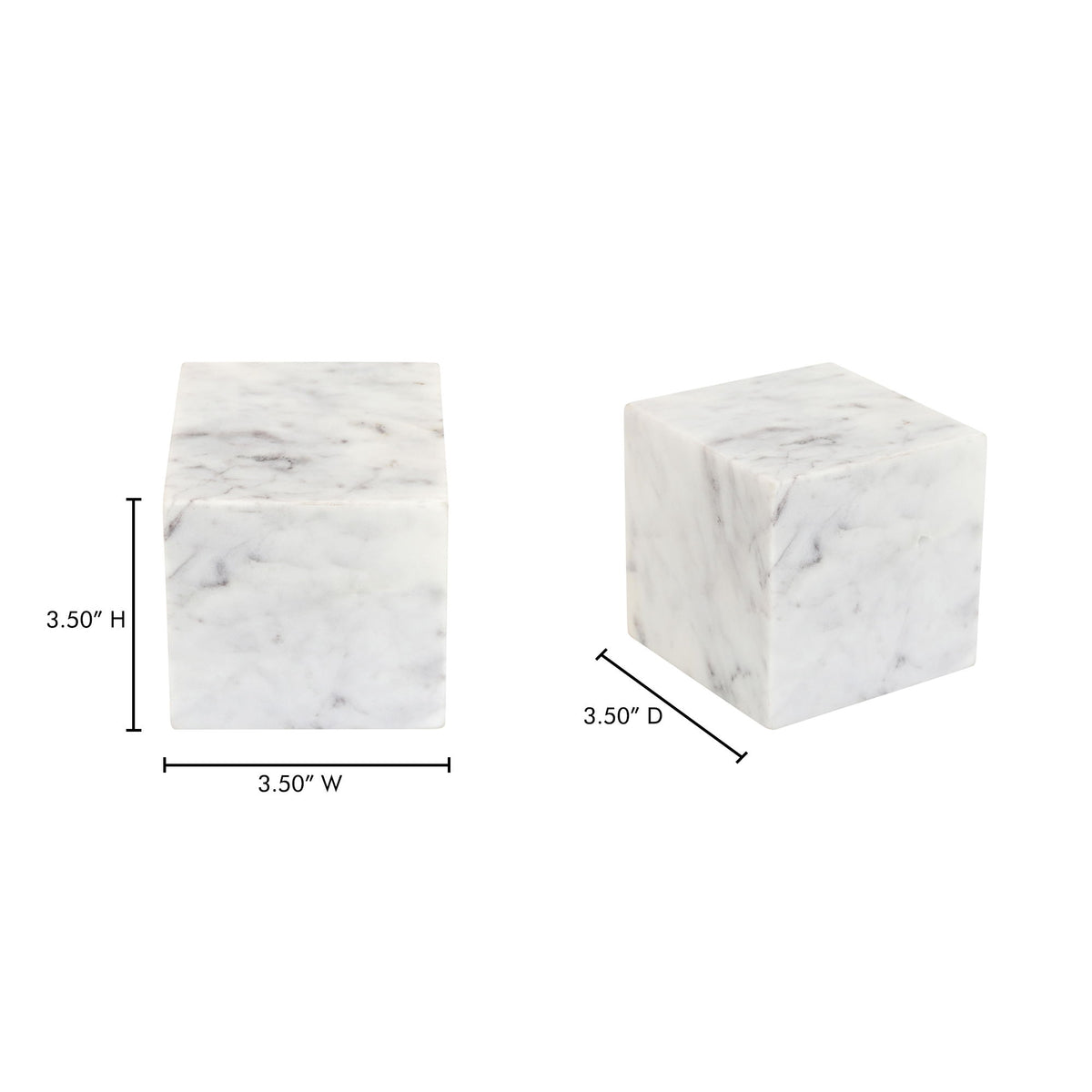 Cora - Cube Tabletop Accent - Purple / White Marble