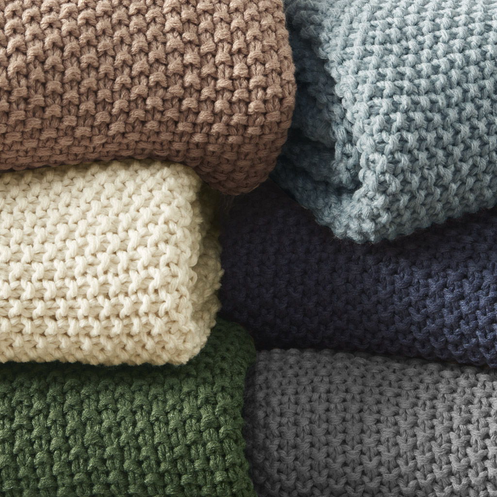 Bree Knit - Throw - Gray