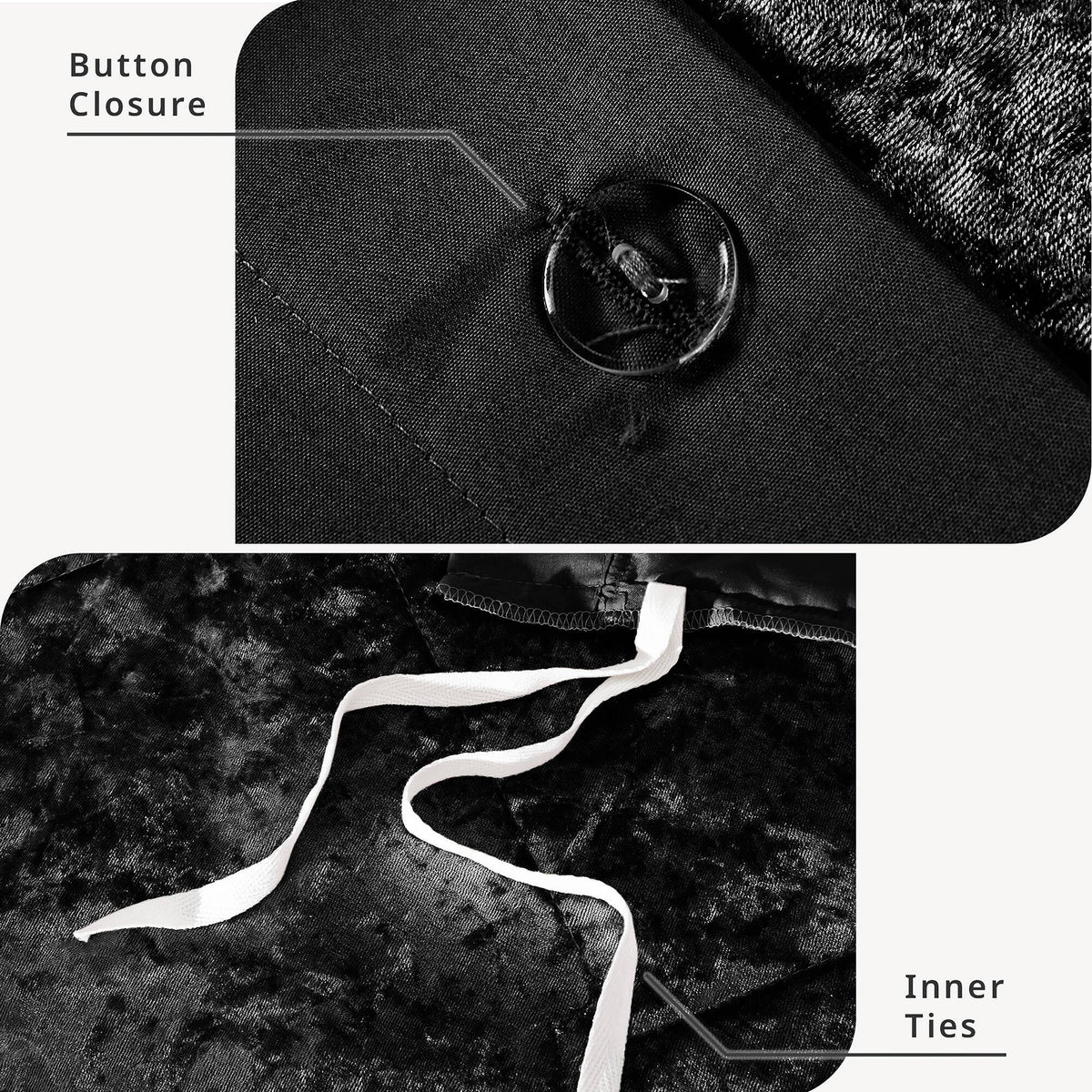 Felicia - Duvet Cover Set - Black