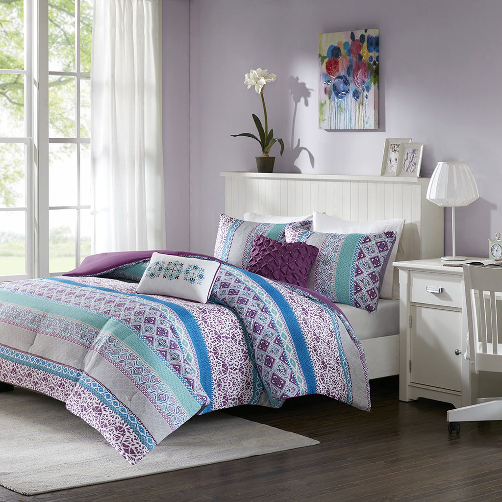 Joni - Comforter Set - Purple