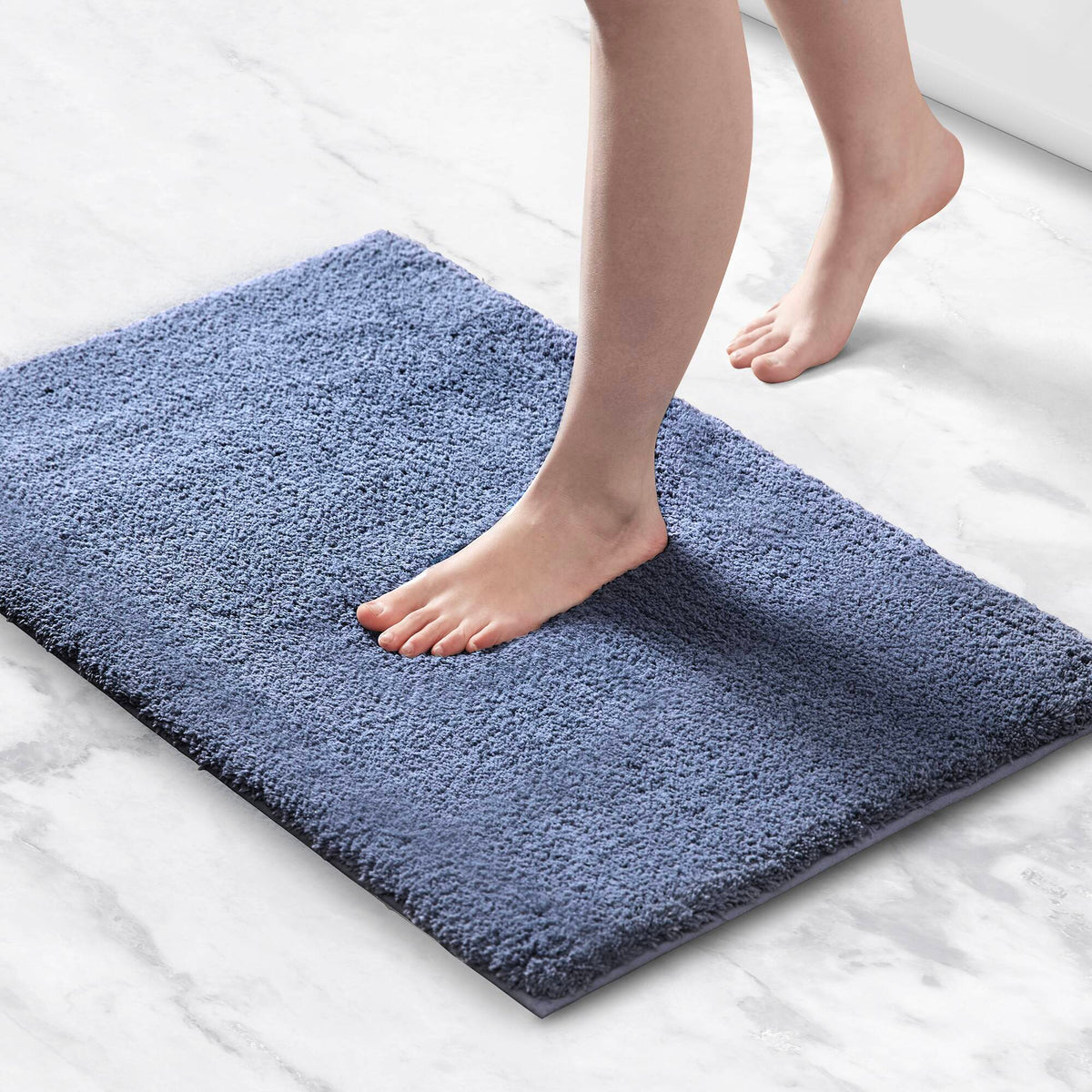 Marshmallow - 24" x 72" Bath Rug - Navy
