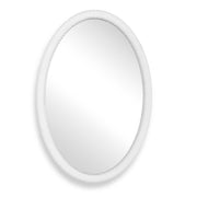Bali - Ribbed Oval Mirror - White