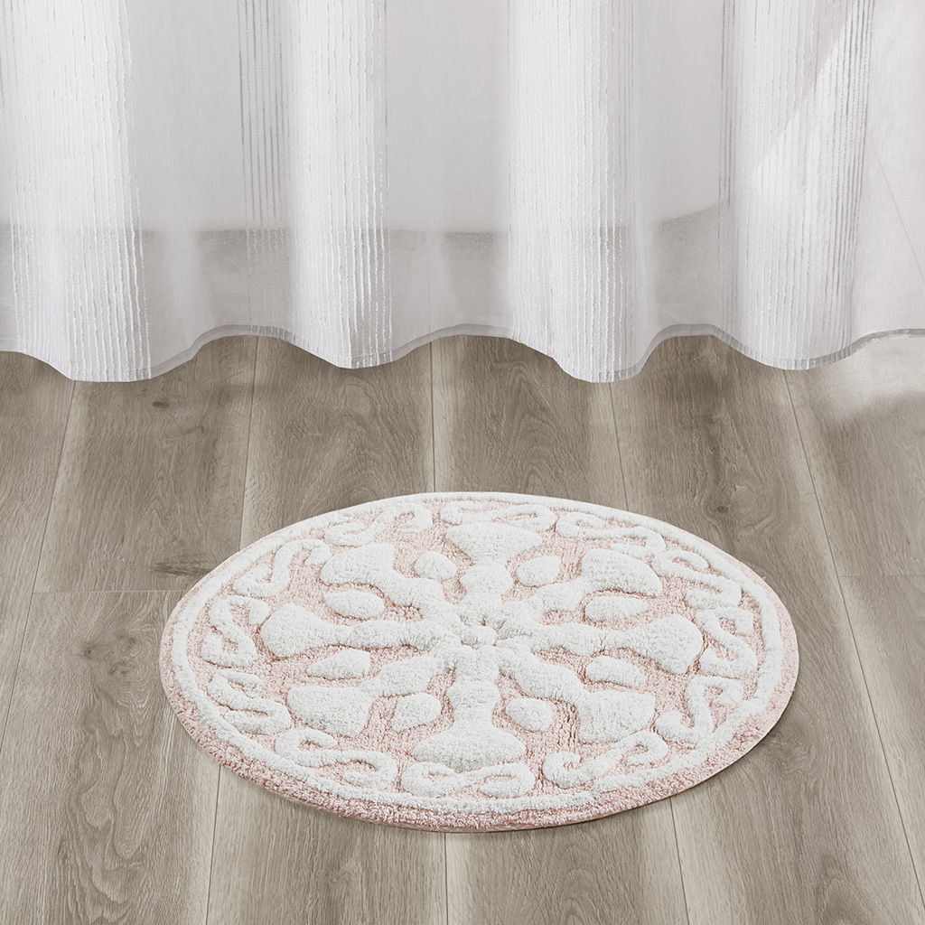 Casablanca - 25" Medallion Tufted Rug - Pink