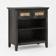 Storage Cabinet With 2 Drawers And 2 Shelves - Coffee