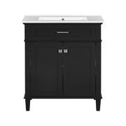 Bathroom Vanity With Ceramic Basin, Soft Close Door And Adjustable Shelves