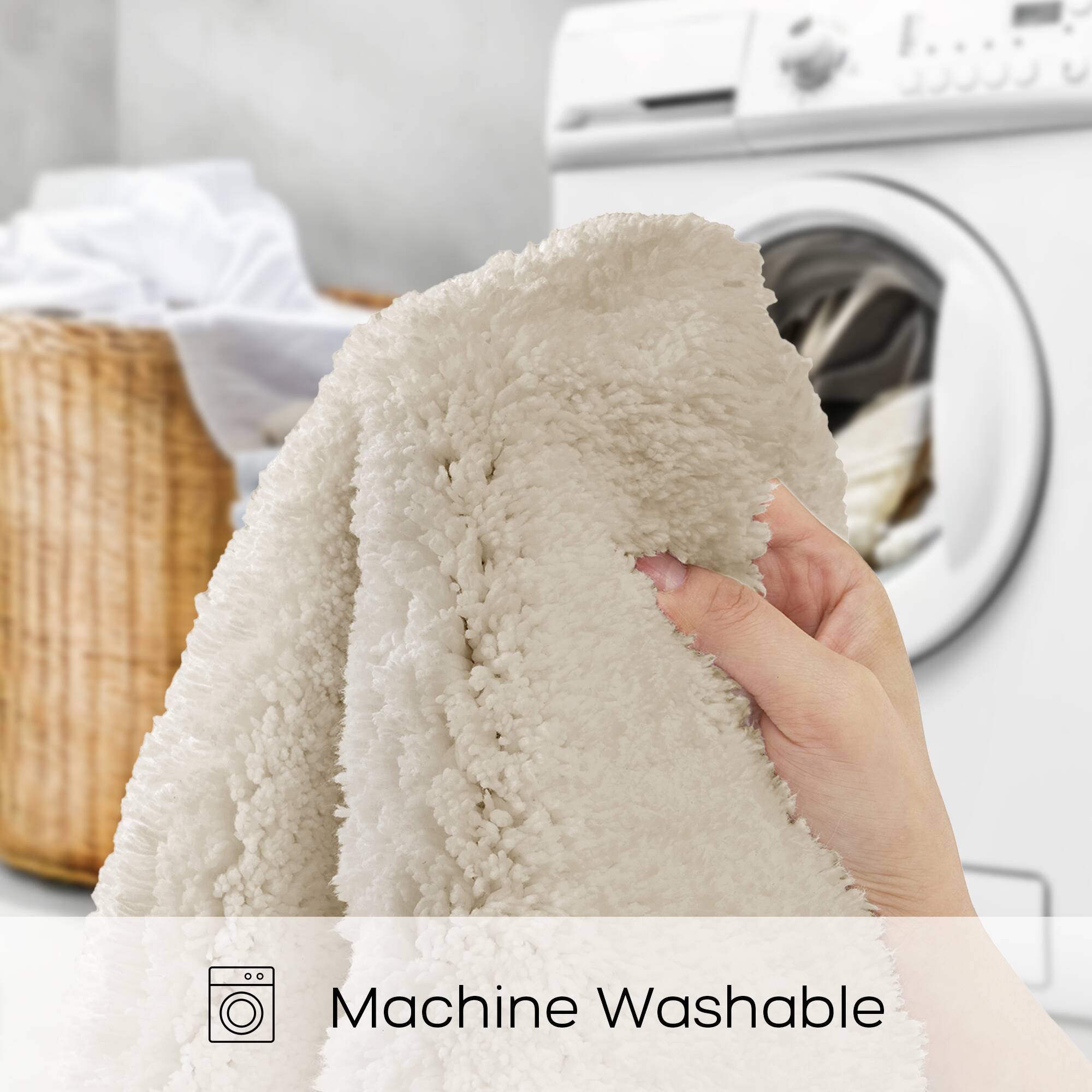 Marshmallow - 24" x 40" Bath Rug - Taupe
