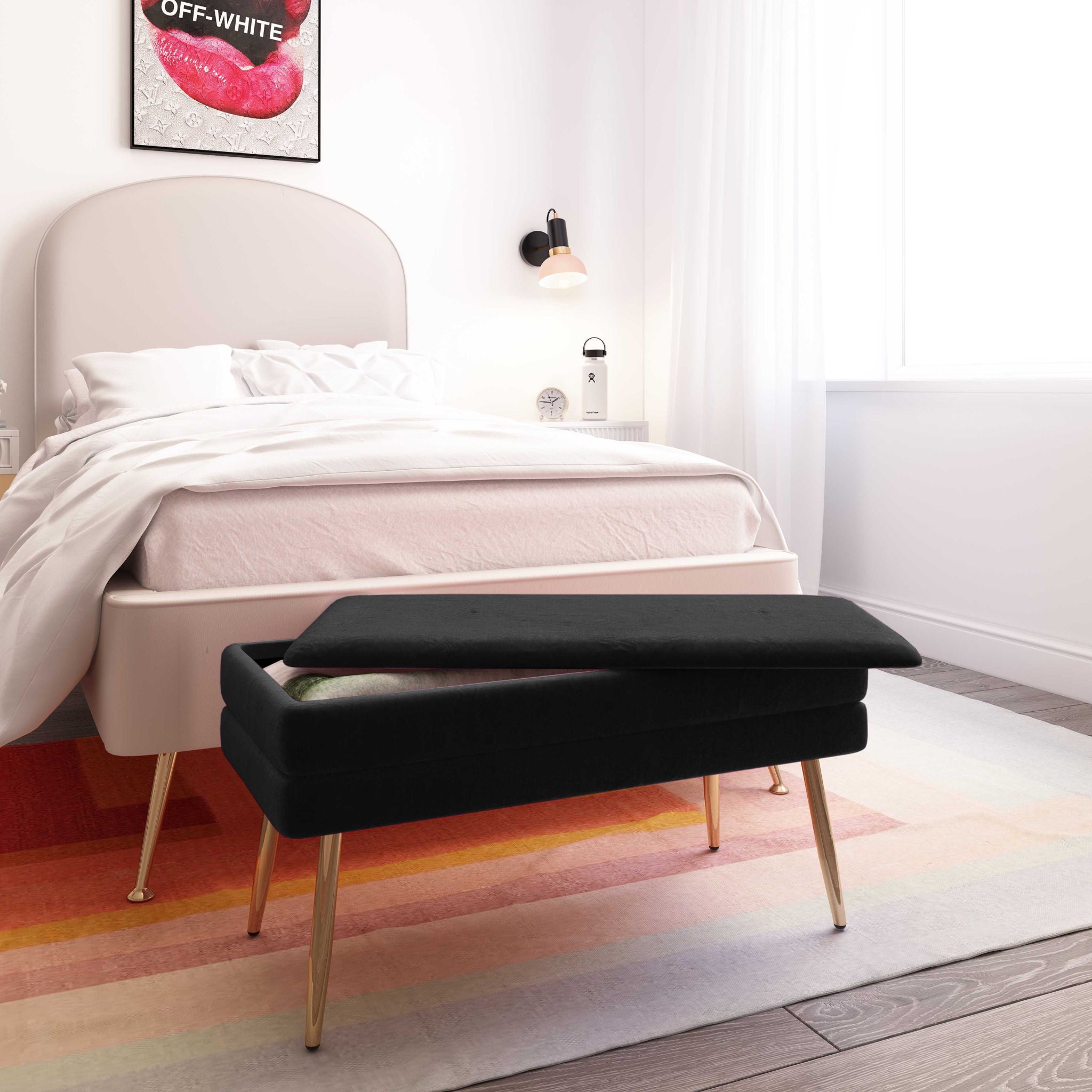 Ziva - Velvet Storage Bench