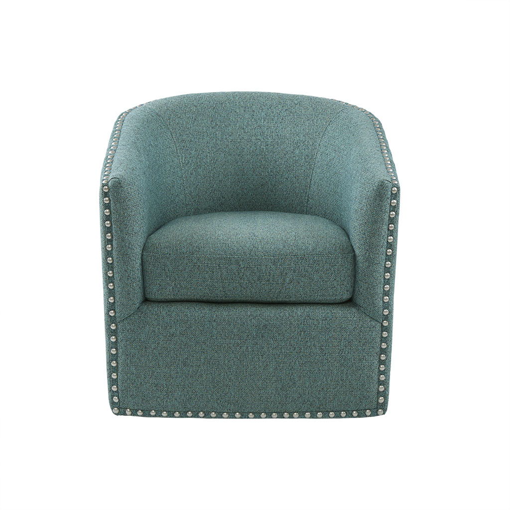 Tyler - Swivel Chair - Teal Multi
