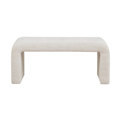 Modern Contemporary Boucle Waterfall Bench