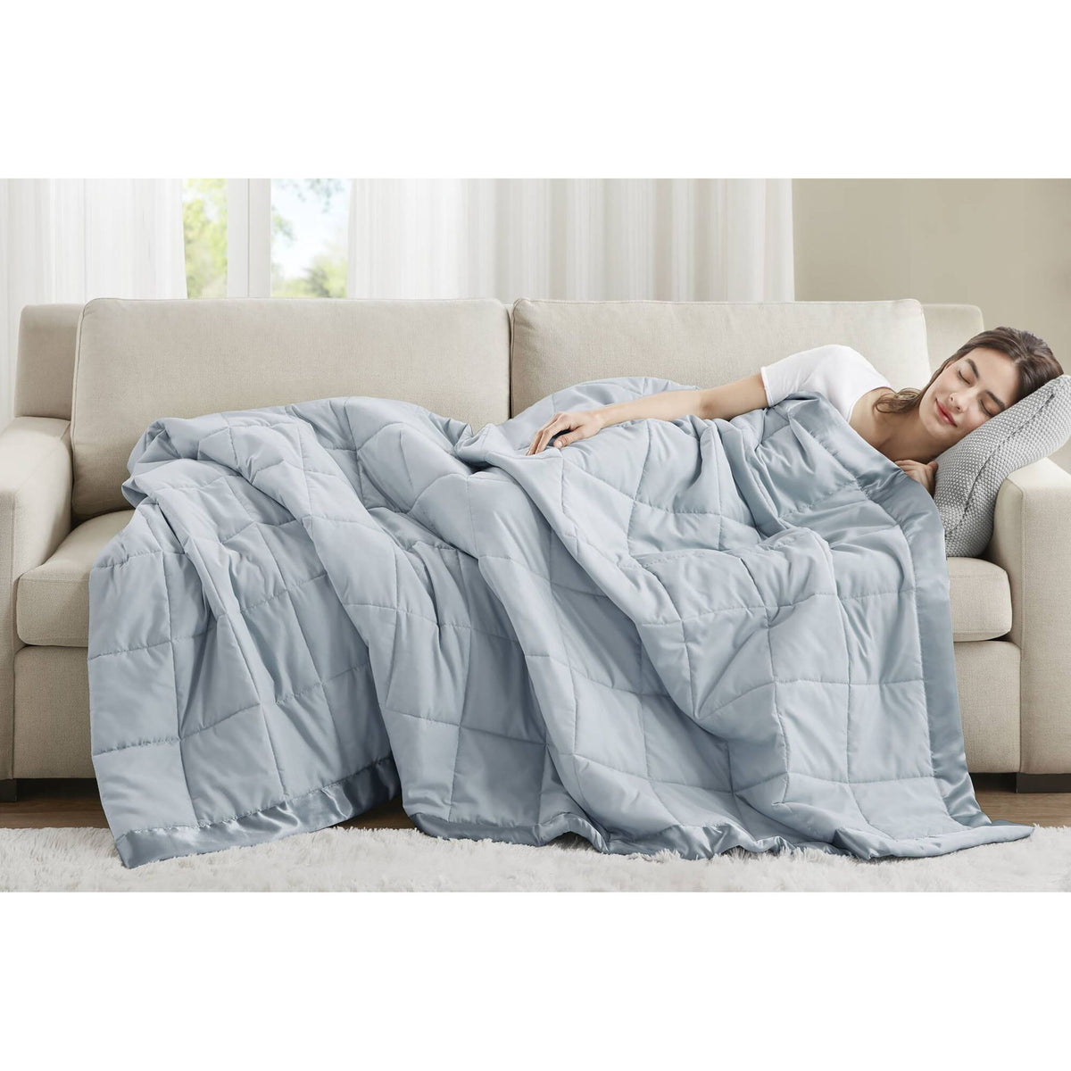 Windom - All Season Hypoallergenic Blanket With 3M Scotchgard - Blue