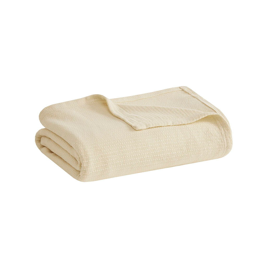 Freshspun Basketweave - Blanket - Natural
