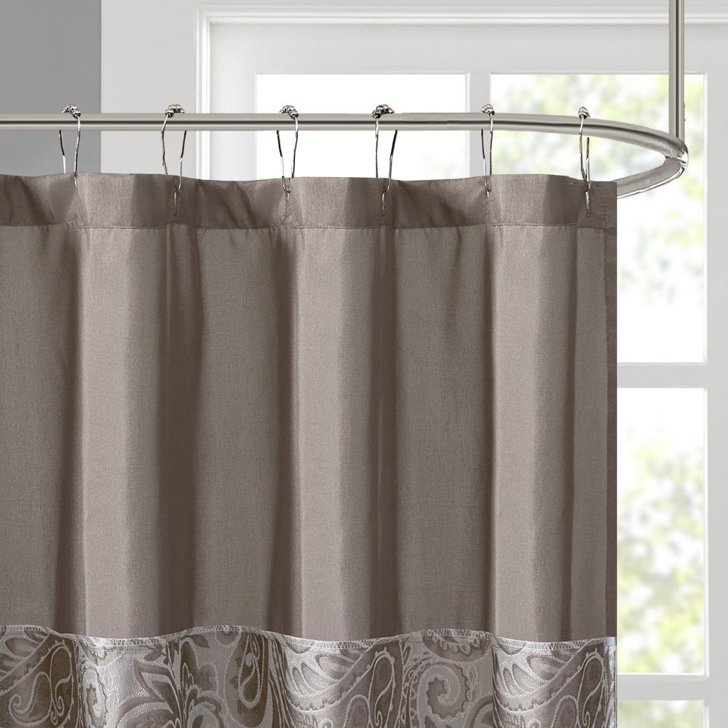 Aubrey - Shower Curtain - Blue / Brown