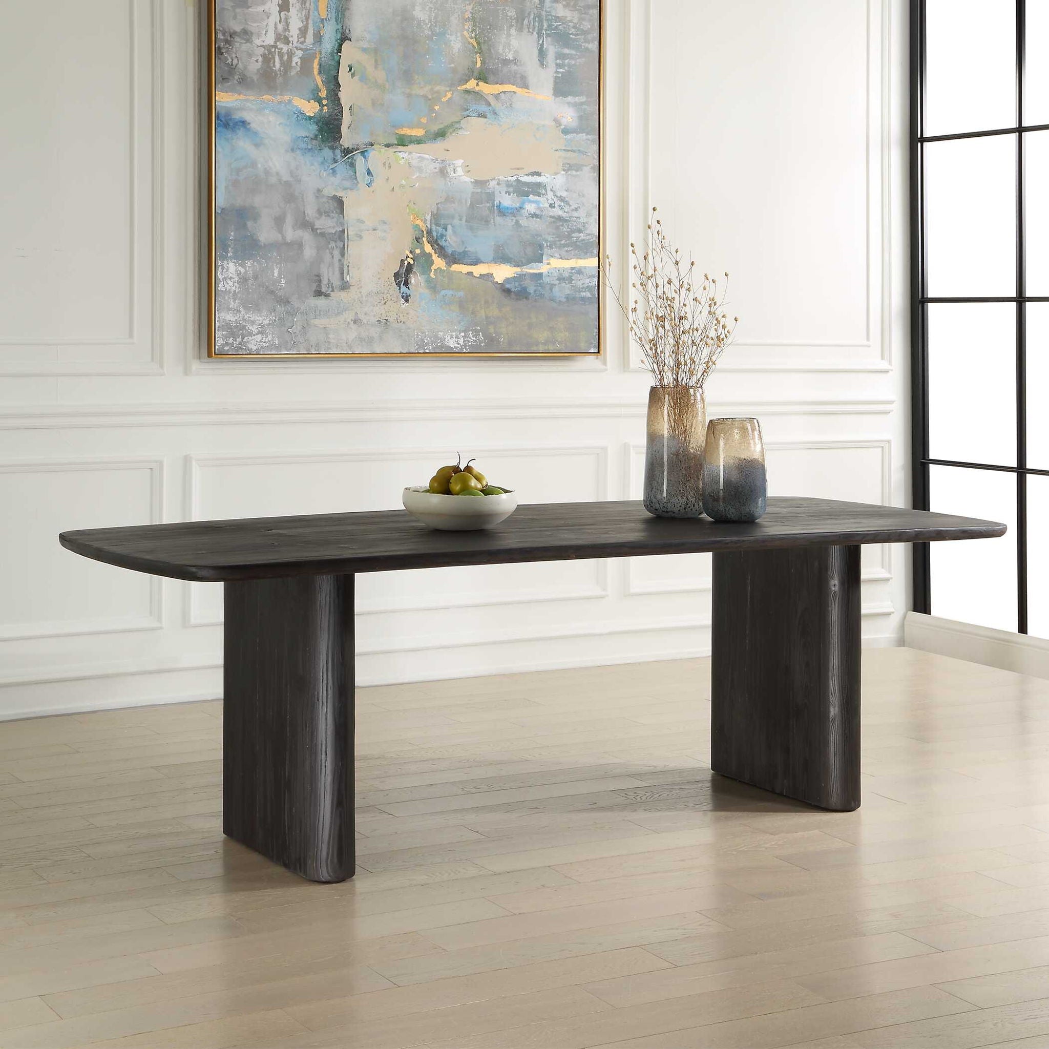 Kirin - Reclaimed Fir Dining Table - Black