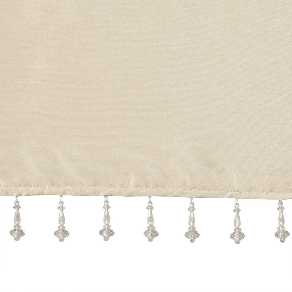 Emilia - Lightweight Valance With Beads - Champagne