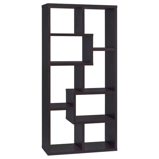 8 Shelf Geometric Bookcase