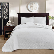 Quebec - Queen Reversible Bedspread Set - White