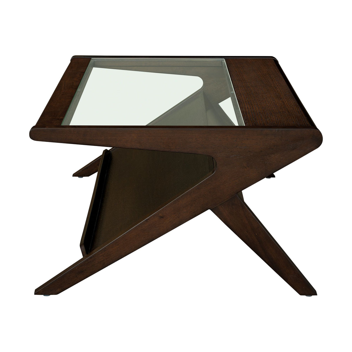 Rocket - & Tempered Glass Coffee Table - Morocco Brown