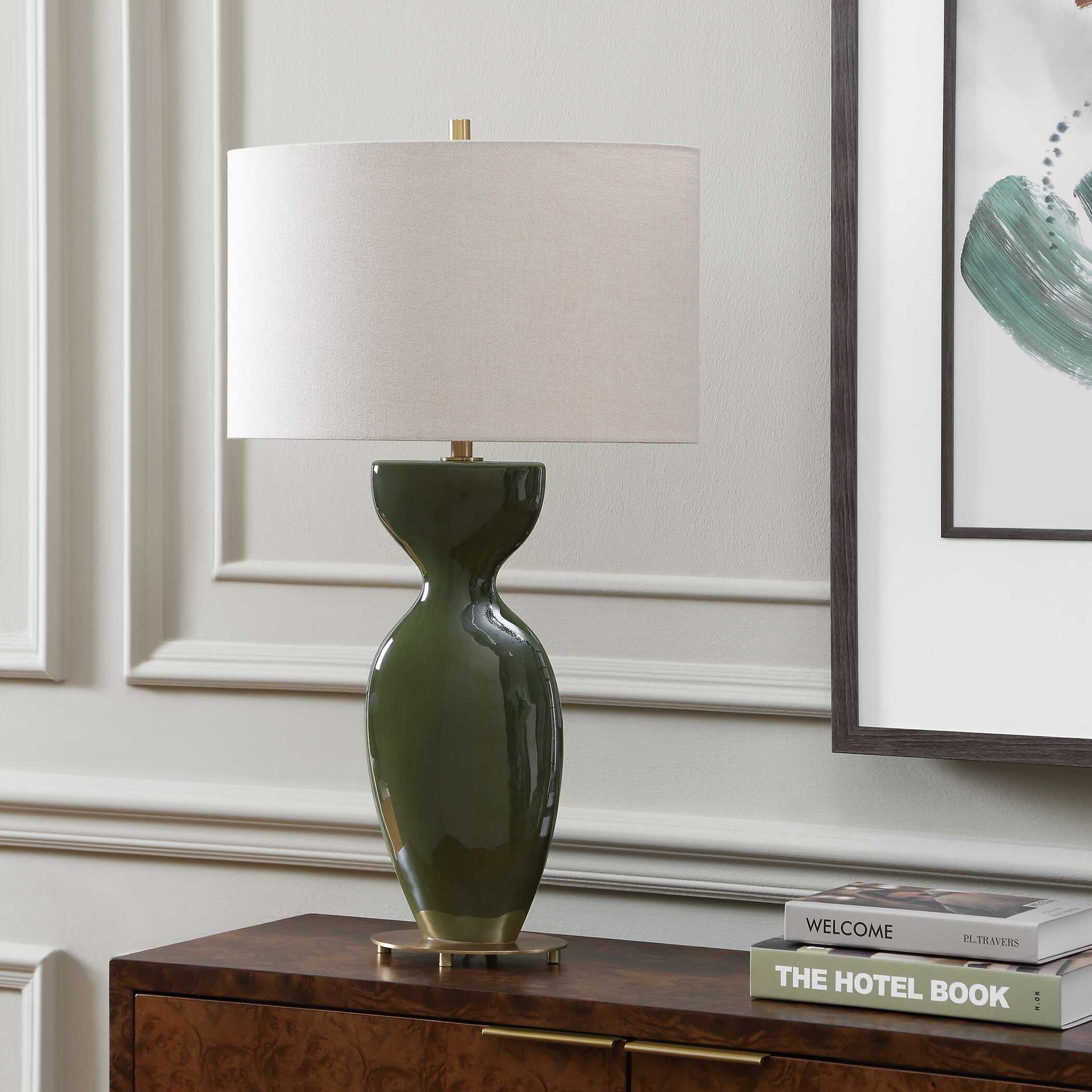Curhan - Glaze Table Lamp - Green