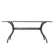 Enchantia - Outdoor Rectangular Dining Table With Weave Tabletop And Flared Legs - Copper