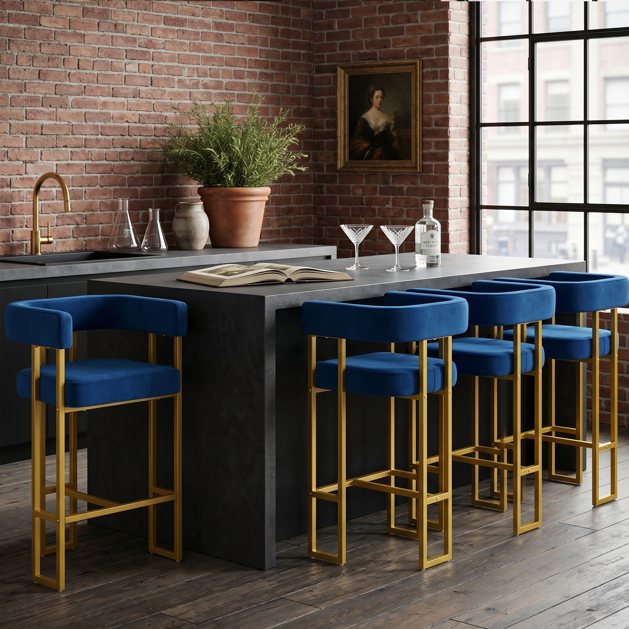 Modern Counter Height Bar Stools With U - Shaped