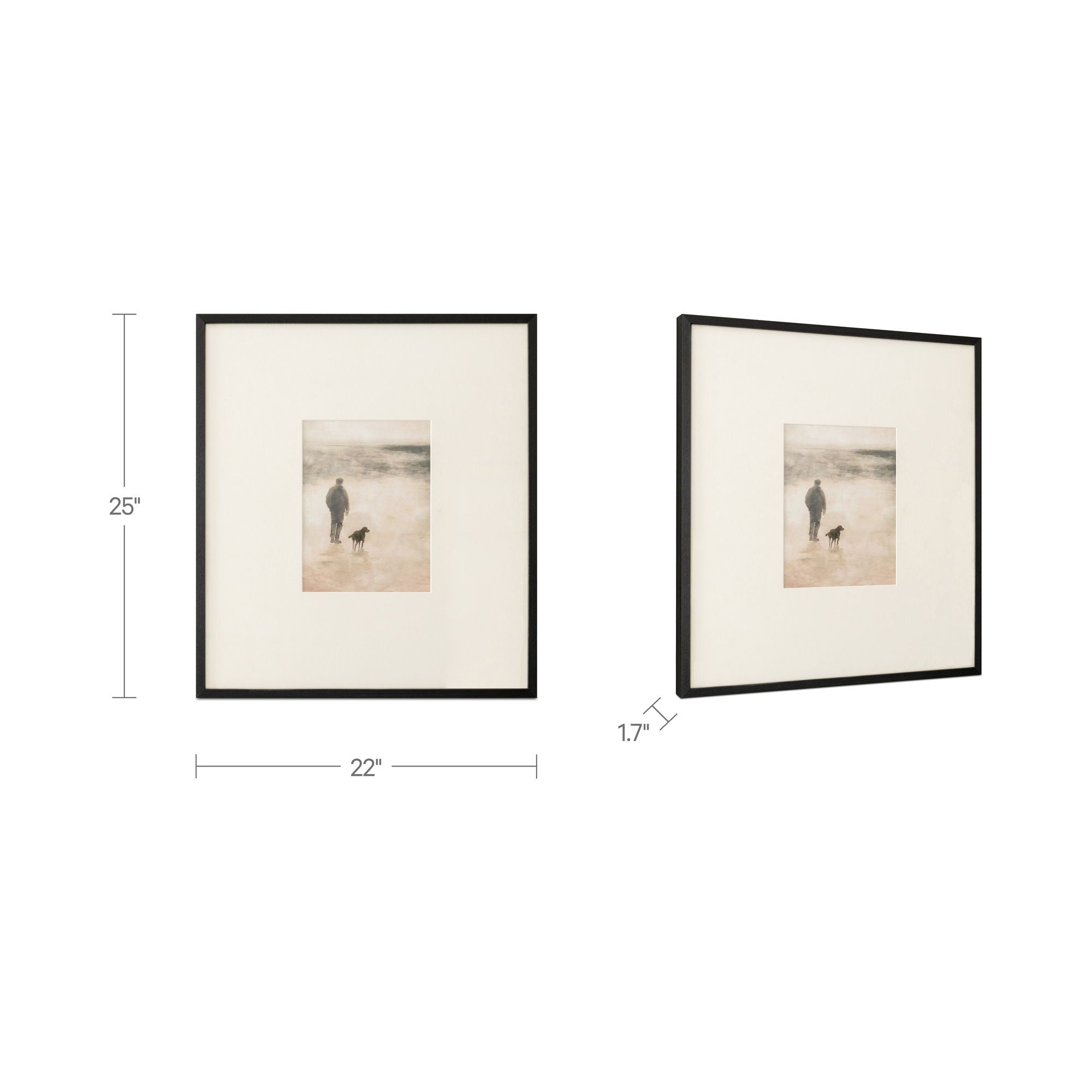 Strand - Framed Print - Beige