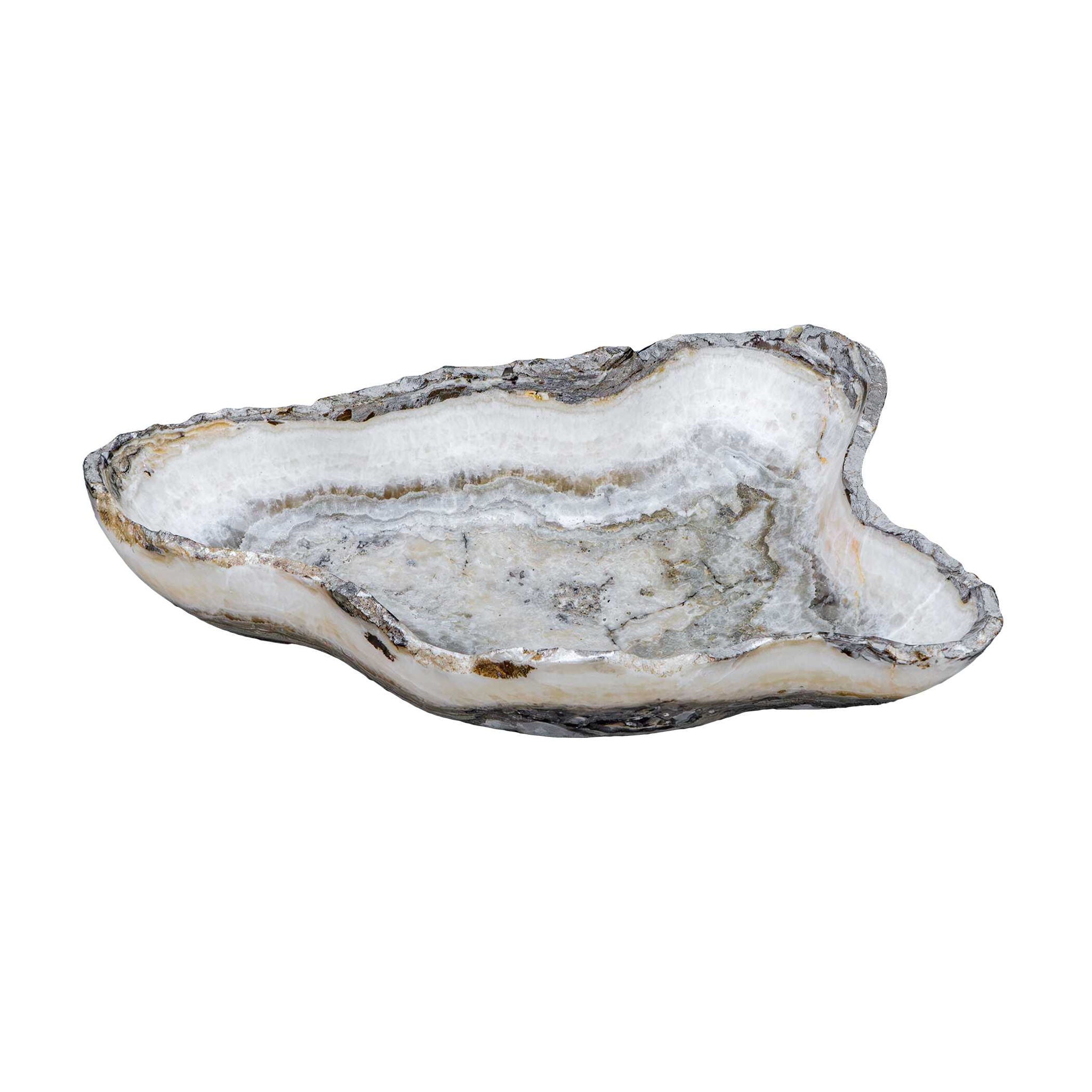 Lunara - Indoor-Outdoor Stone Bowl - Gray / White